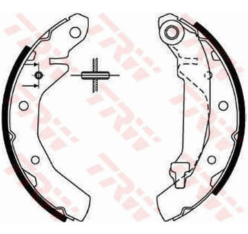 Sada brzdových čelistí TRW GS8646