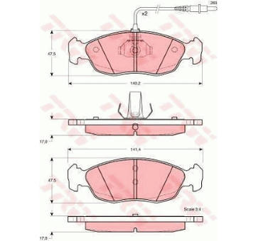 Sada bŕzd, Kotúčová brzda TRW GTD1024