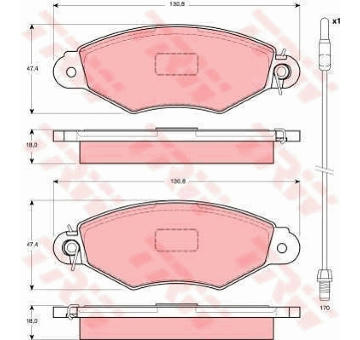 Sada bŕzd, Kotúčová brzda TRW GTD1084
