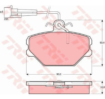 Sada bŕzd, Kotúčová brzda TRW GTD1154