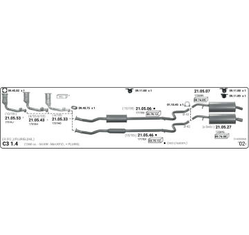 Výfukový systém IMASAF 514000068