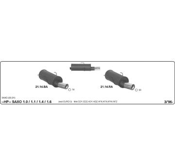 Sportovní tlumicí výfukový systém IMASAF 514000137