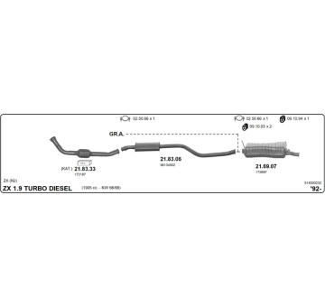 Výfukový systém IMASAF 514000232