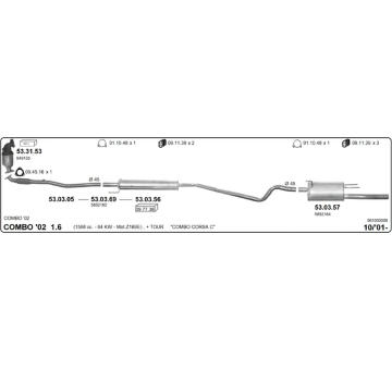 Výfukový systém IMASAF 561000006