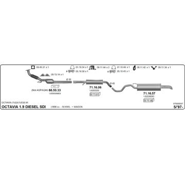 Výfukový systém IMASAF 575000037