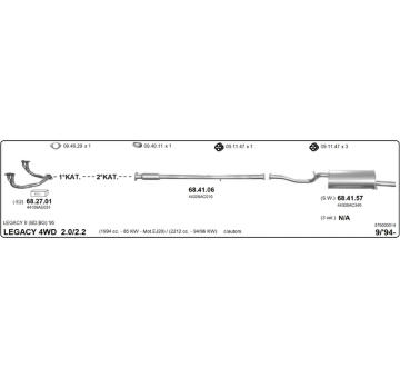Výfukový systém IMASAF 576000014
