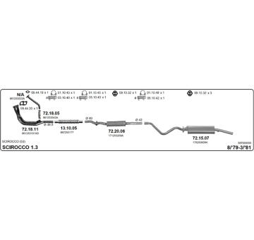 Výfukový systém IMASAF 587000055