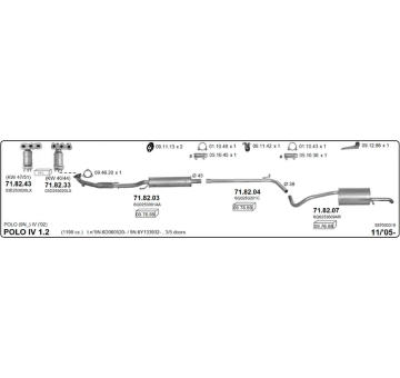 Výfukový systém IMASAF 587000318