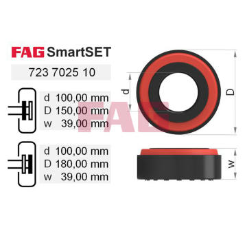 Sada lozisek kol Schaeffler FAG 723 7025 10