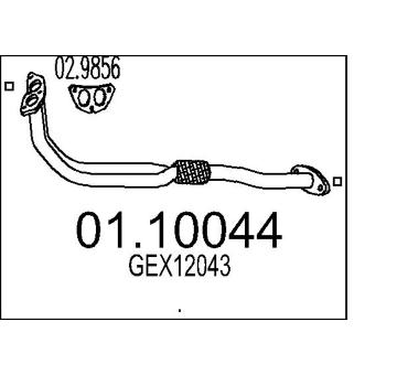 Výfuková trubka MTS 01.10044