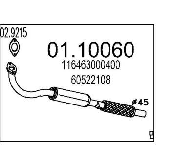Výfuková trubka MTS 01.10060