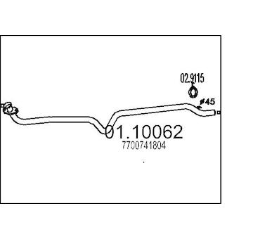 Výfuková trubka MTS 01.10062