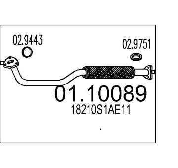 Výfuková trubka MTS 01.10089