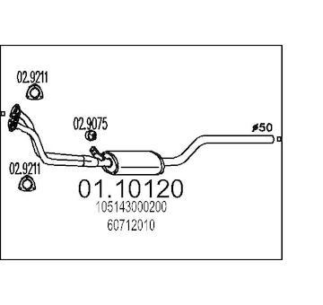 Výfuková trubka MTS 01.10120