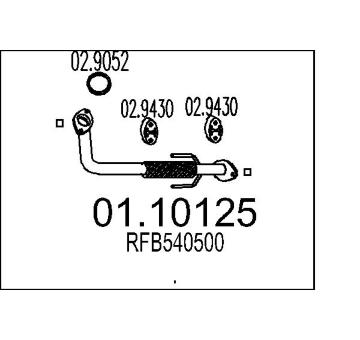 Výfuková trubka MTS 01.10125