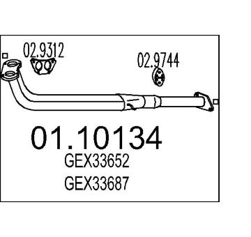 Výfuková trubka MTS 01.10134