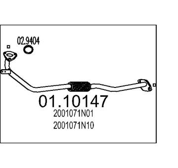 Výfuková trubka MTS 01.10147