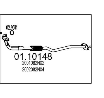 Výfuková trubka MTS 01.10148