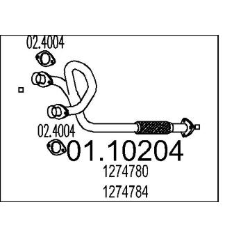 Výfuková trubka MTS 01.10204