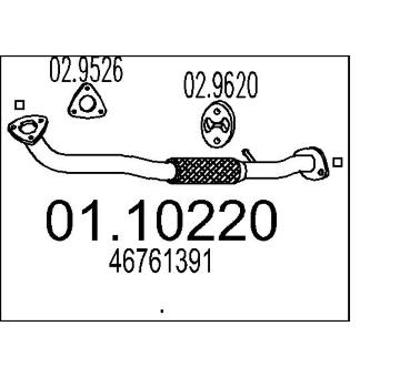 Výfuková trubka MTS 01.10220