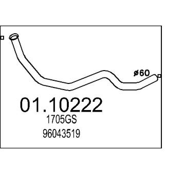 Výfuková trubka MTS 01.10222