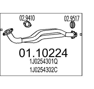 Výfuková trubka MTS 01.10224