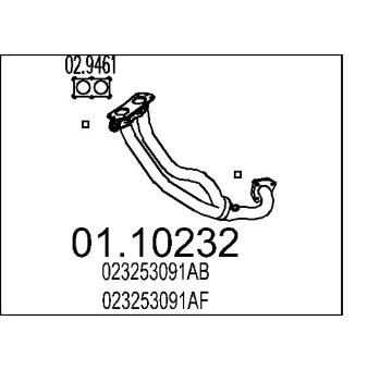 Výfuková trubka MTS 01.10232