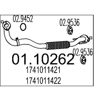 Výfuková trubka MTS 01.10262