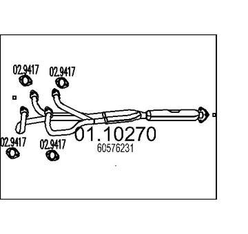 Výfuková trubka MTS 01.10270