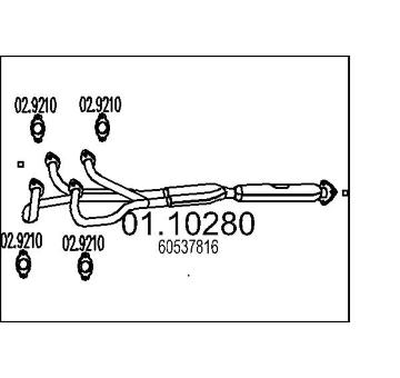 Výfuková trubka MTS 01.10280