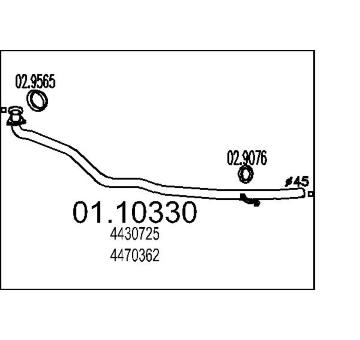 Výfuková trubka MTS 01.10330