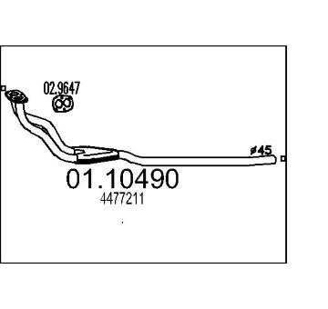Výfuková trubka MTS 01.10490