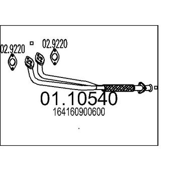 Výfuková trubka MTS 01.10540