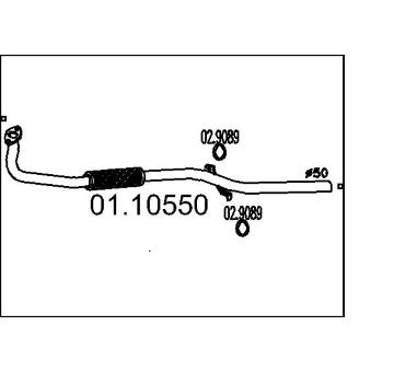 Výfuková trubka MTS 01.10550