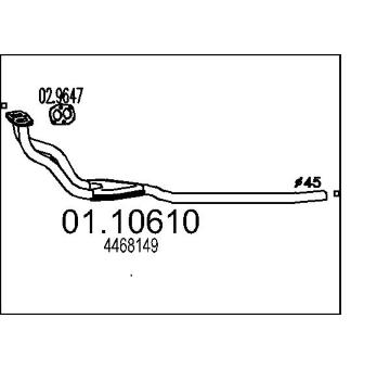 Výfuková trubka MTS 01.10610