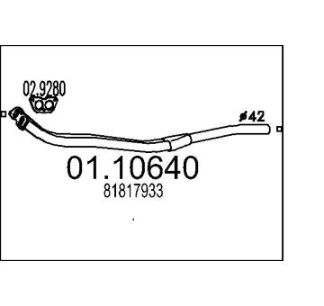 Výfuková trubka MTS 01.10640