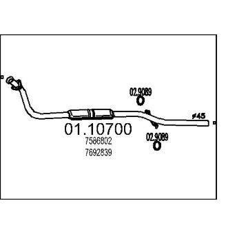 Výfuková trubka MTS 01.10700