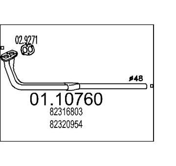 Výfuková trubka MTS 01.10760