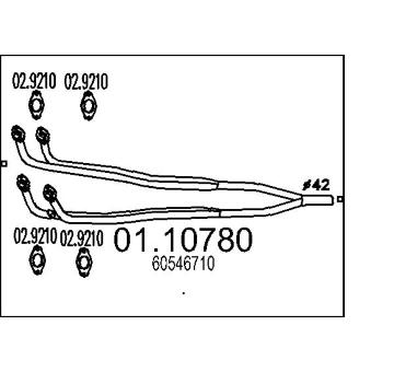 Výfuková trubka MTS 01.10780