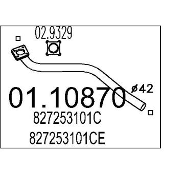 Výfuková trubka MTS 01.10870