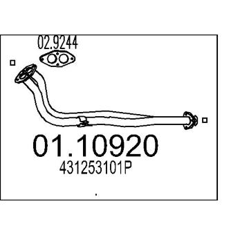 Výfuková trubka MTS 01.10920
