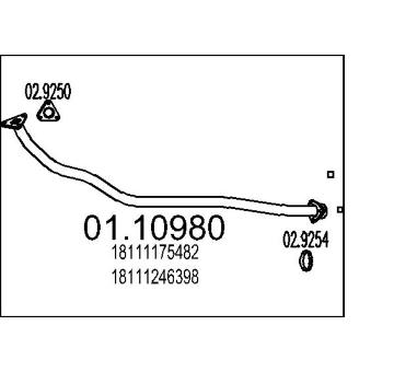 Výfuková trubka MTS 01.10980
