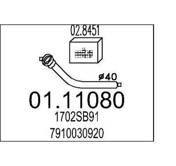 Výfuková trubka MTS 01.11080