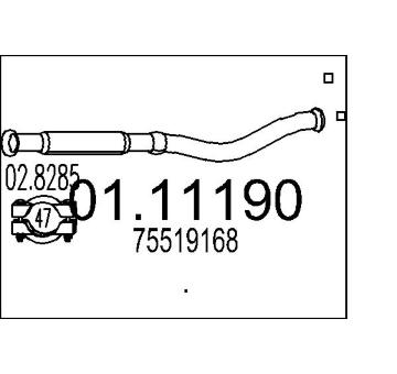 Výfuková trubka MTS 01.11190