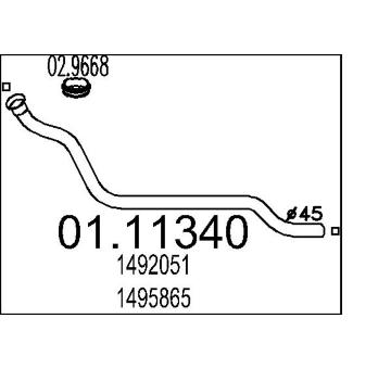 Výfuková trubka MTS 01.11340