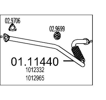 Výfuková trubka MTS 01.11440