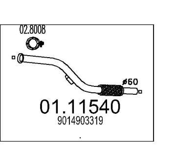 Výfuková trubka MTS 01.11540