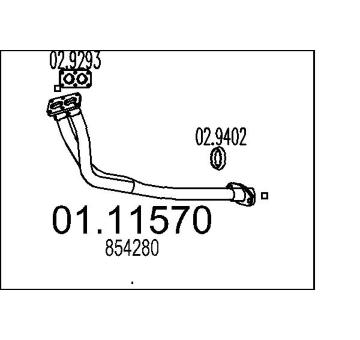 Výfuková trubka MTS 01.11570