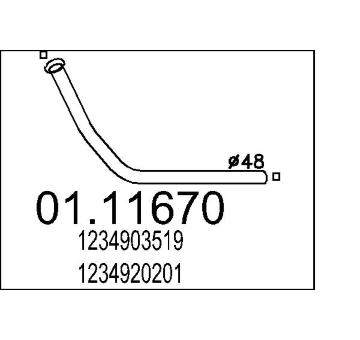 Výfuková trubka MTS 01.11670
