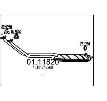 Výfuková trubka MTS 01.11820